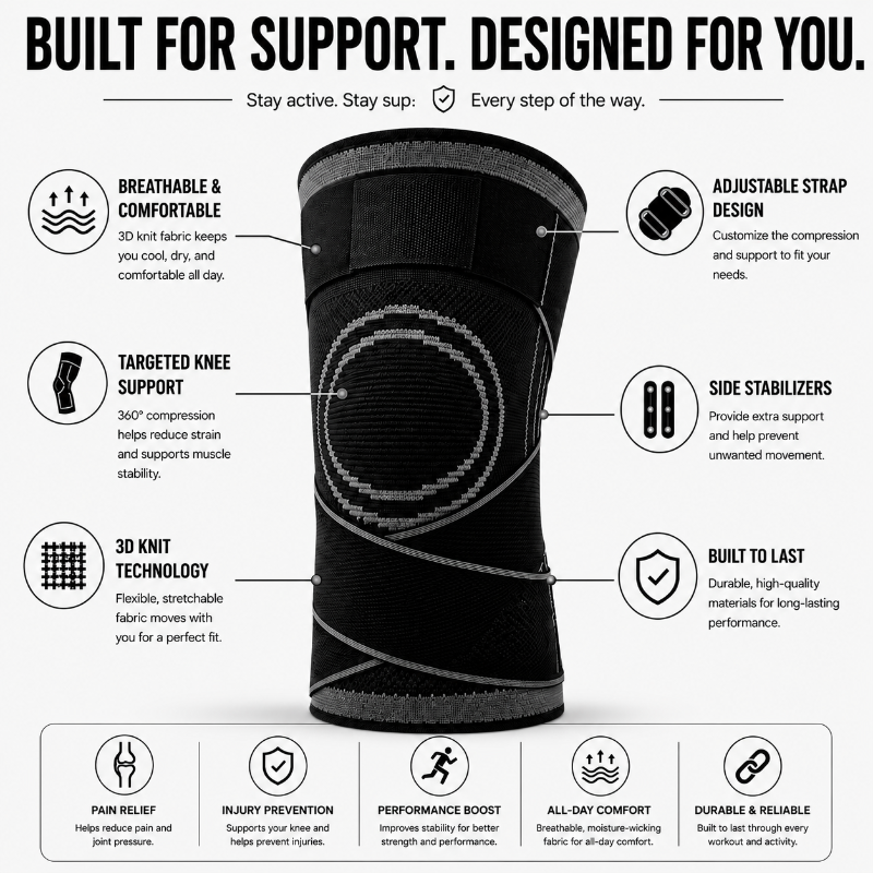 Knee Stabilizer with Flexible Support